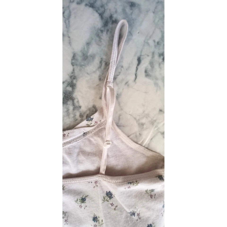 Aeropostale Stretch Juniors Large Tank Top Cami Camisole Floral Spaghetti Straps - Image 4 of 4