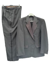 Dunn Co Men's Single Breasted Dinner Suit 42R Black Wool Blend Made in Britain