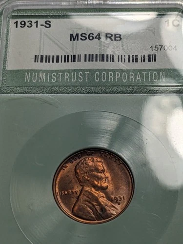 1931 S Lincoln Cent ICG MS64 RB GUARANTEED TO MEET MS 64 RB.