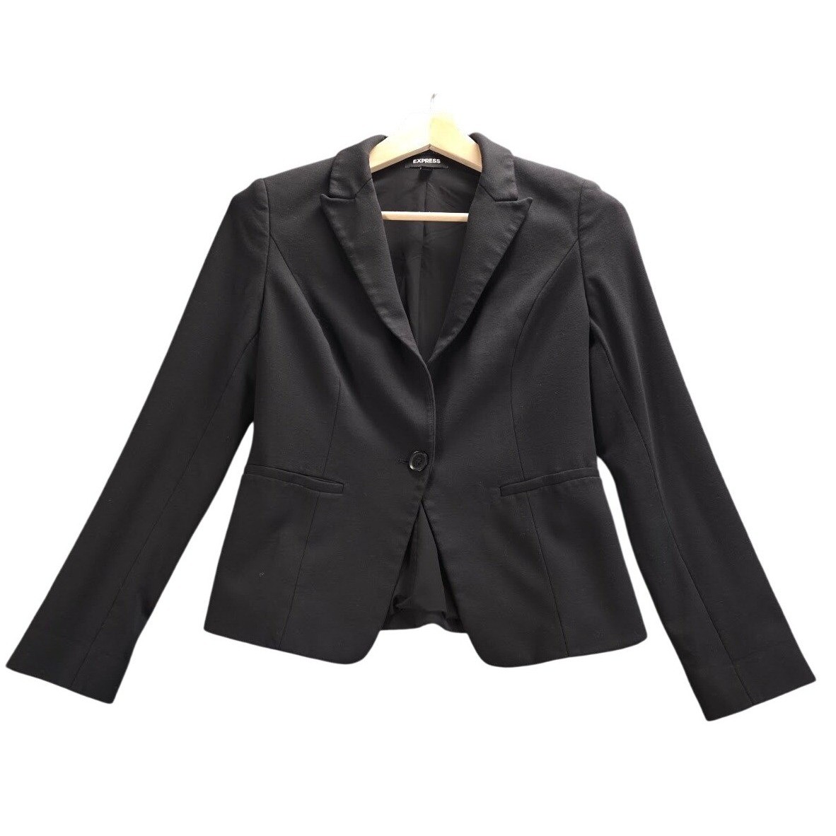 Express Black One Button Stretch Blazer Jacket Wo… - image 1