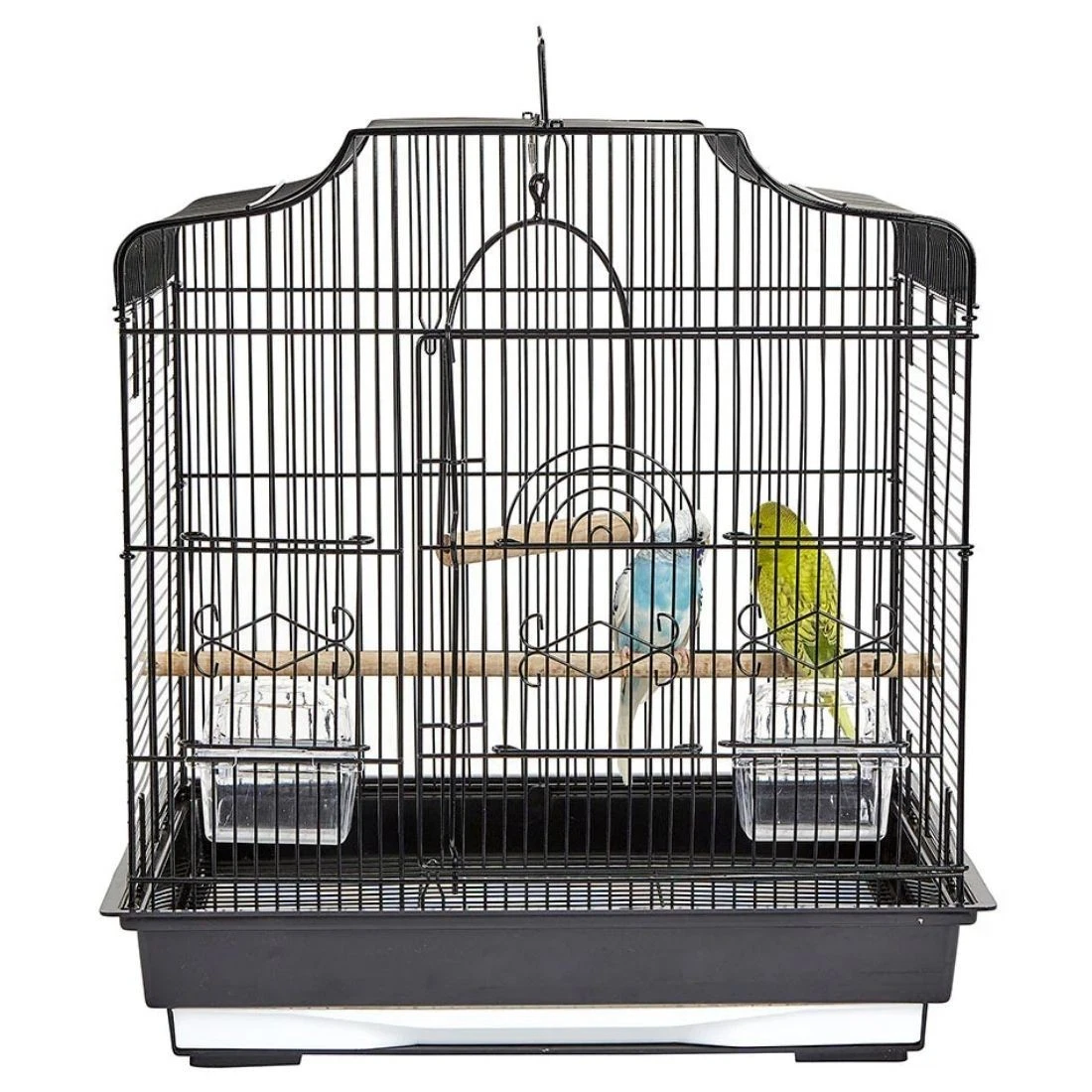 Liberta Bird Cage Siam Budgie Canary Finch Cages with Tray Black 36 x 46 x 52 cm