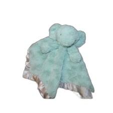 Cloud Island Target Green Gray Elephant Baby Lovey Blanket Toy Plush Satin Trim