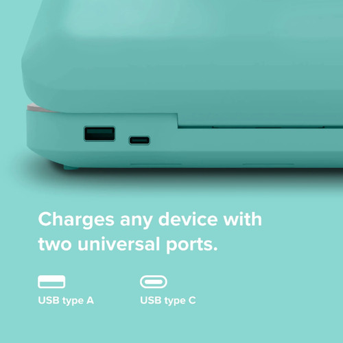 PHONESOAP 3 UV CELL PHONE SANITIZER DUAL UNIVERSAL CELL PHONE CHARGER BOX - AQUA