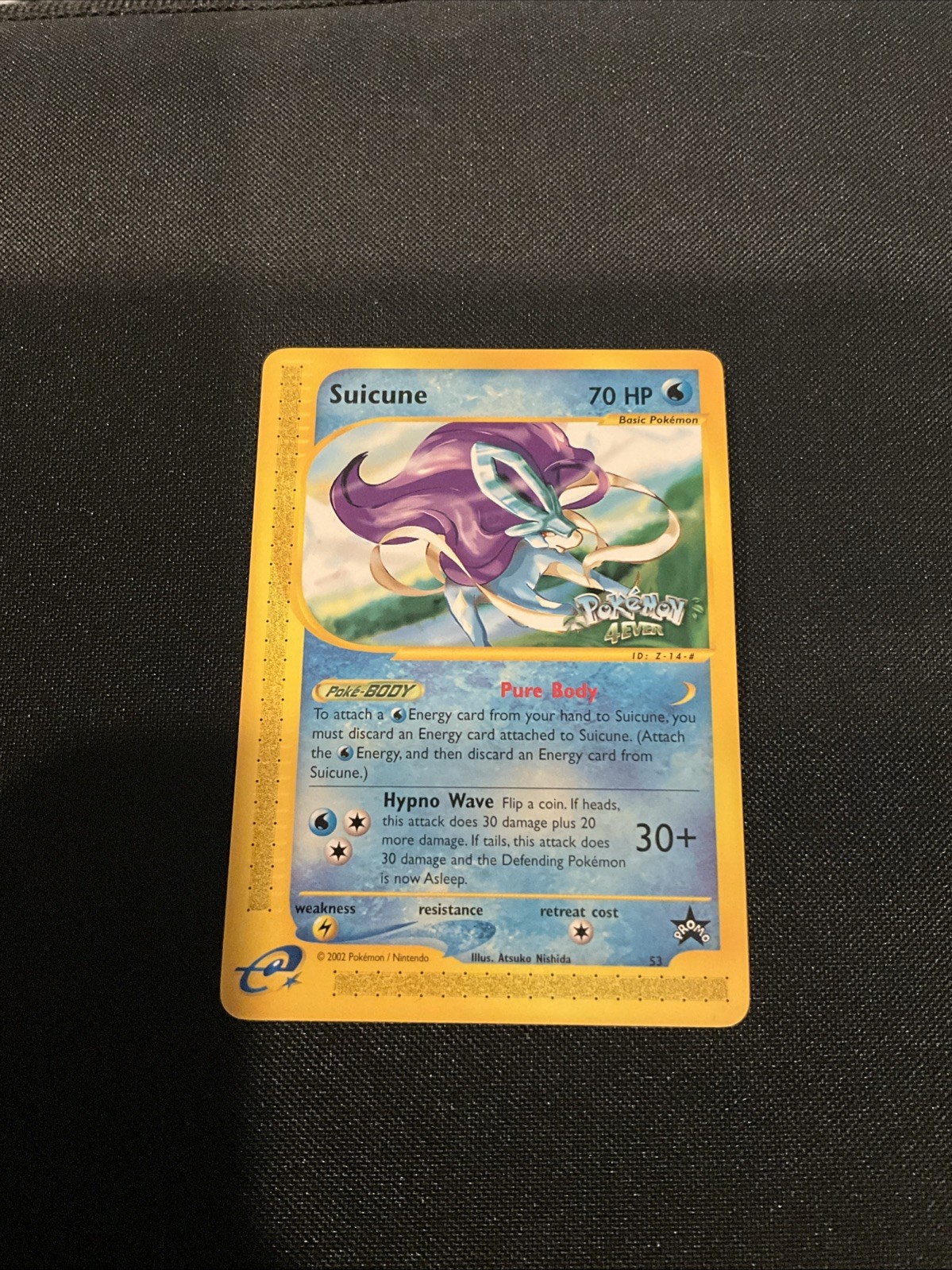 Suicune Pokemon 4Ever 2002 Movie Black Star Promo 53  NM