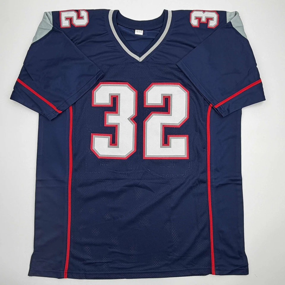 Camiseta deportiva azul autografiada/firmada Antowain Smith 2x SB Champ New England certificado de autenticidad JSA Foto 4 de 4