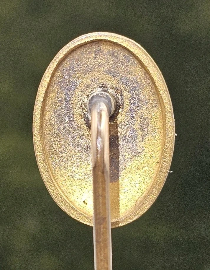 复古镀金和上釉黄铜 Fleur De Lis 领带夹 — 第 4/4 张图片