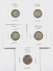 Roosevelt Silver Dime Set * 1947-1964 * 5-Coin Lot * 90% Silver