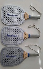 3 MacGregor Collegiate Paddleball Racquets 7 Ply Laminated 9mm wood GSHF1 