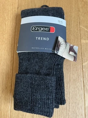 Overknees Strümpfe Overknee warm Baumwolle Damen Socken Überknie Grau lang Neu - Bild 1 von 3