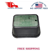 10 in. x 15 in. Rectangular Water Meter Valve Box and Snap-In Lid Black Box, Gr