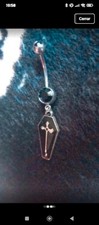Piercing Ombligo Goth Acero Quirúrgico Y Circonitas Sintéticas 