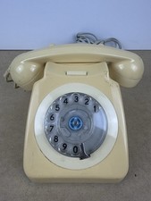 Vintage Rotary Dial Telephone Cream Retro Phone Untested READ DESCRIPTION