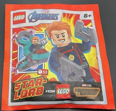 POLYBAG MINIFIGURE FIGURINE FOIL LEGO AVENGERS MARVEL STAR-LORD 242402 - Photo 1/4