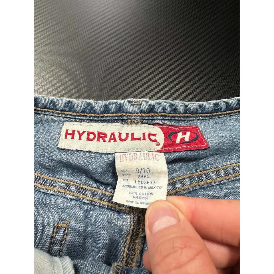 Minifalda vaquera hidráulica vintage Y2K talla 9/10 patinador ropa de calle grunge punk Foto 3 de 4