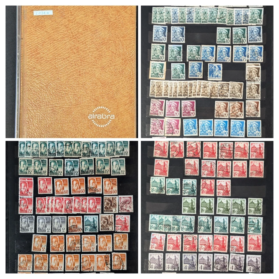 Briefmarken Französische Zone Baden postfrisch gestempelt MNH Nachlass - Bild 1 von 4