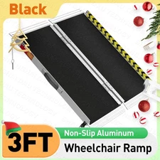 3FT Portable Wheelchair Ramp Door Threshold Wheelchair Ramps for Doorways Stairs