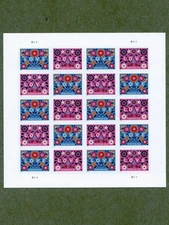 US 2022  # 5660A - 5661A MNH LOVE FLOWERS IMPERF NDC PANE OF 20  FOREVER STAMPS