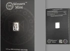 1/2 oz Fine 999.9 Silver Cast Bar Bullion ingot button Wessex Mint sealed assay