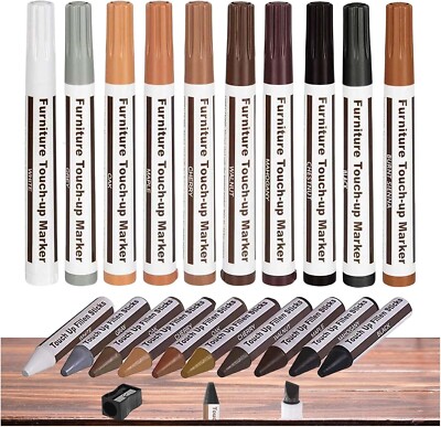 Furniture Markers Touch Up,Wood Filler Floor Scratch Repair Kits,Set of 21-Ma...