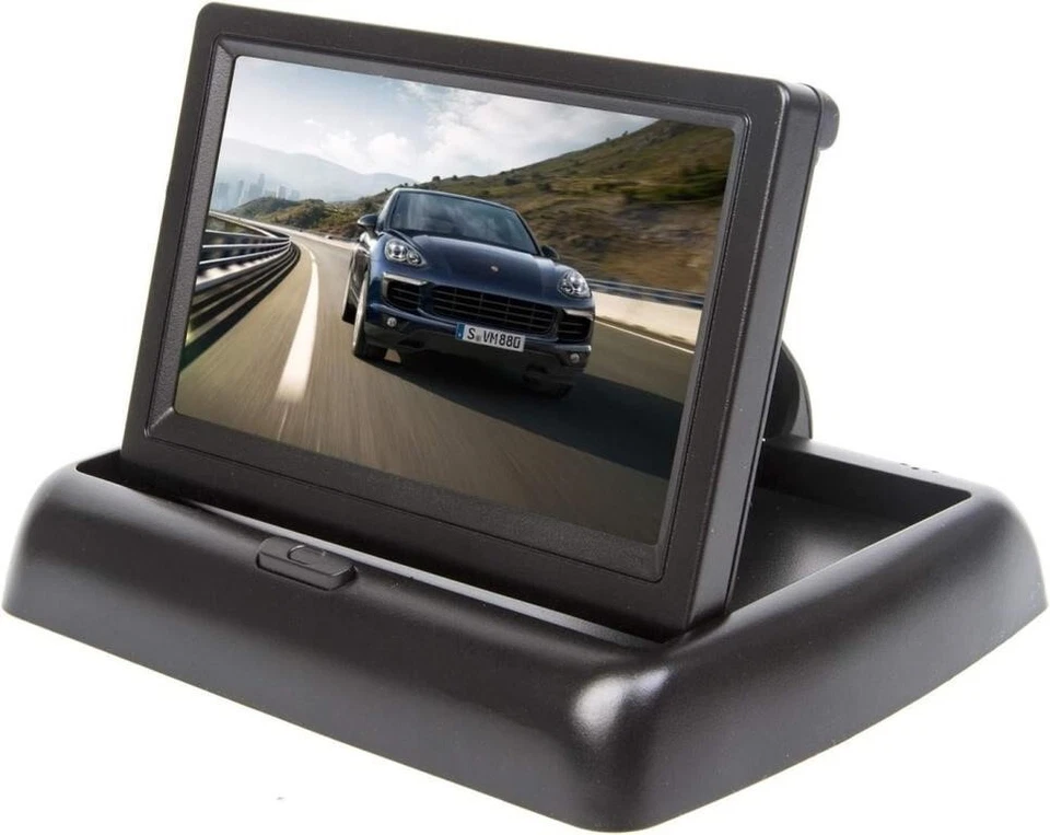 4.3" Inch Small Mini Digital Flip Down Folding lcd tv w car rear camera backup - Image 2 of 4