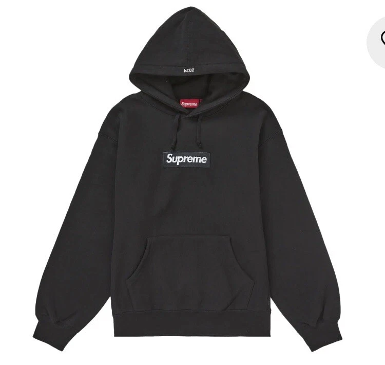 Sweat à capuche logo Supreme Box FW24 noir taille M