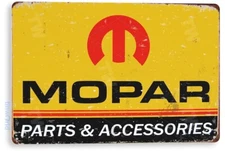 TIN SIGN Mopar Parts Metal Décor Wall Art Garage Auto Shop Cave A507