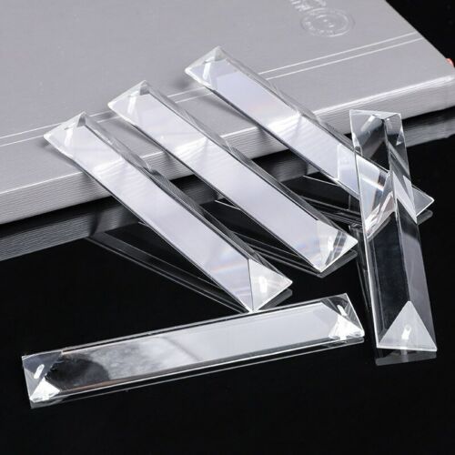 10pc K9 Glass Long Strip Rectangle Crystal Chandelier Prism Pendant Hanging Part - Picture 11 of 11
