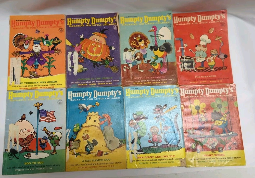 Vintage 1974-1980 Children's Humpty Dumpty Magazine Lot Of 13