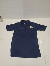 Notre Dame Embroidered Logo Shirt Mens Med. Polo Short Sleeve Shirt /0125-gw6