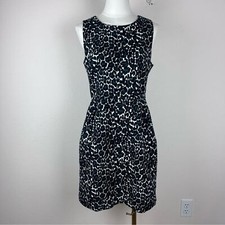 J Crew Factory Dress Womens Eight Fit and Flare Mini Leopard Animal Print