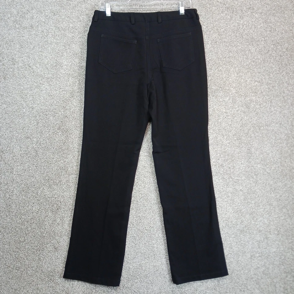 Pantalones Rafaella para mujer talla 10 negro tejido tiro alto vestido formal diseño de 5 bolsillos Foto 2 de 4