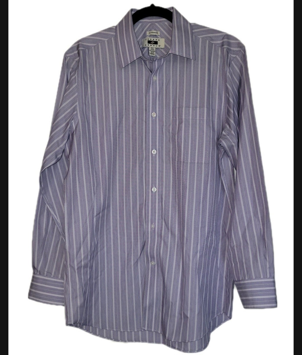 Joseph Abboud Men's Purple 100% Egyptian Cotton Dress Shirt Size 15 1/2