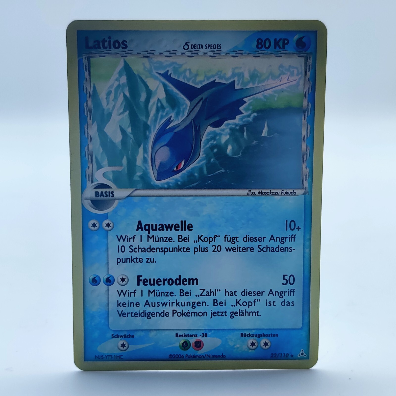 Latios δ 22/110 EX Holon Phantoms German Pokemon Card 2006