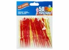 50 Coloured Plastic Cocktail Forks Party Buffet BBQ Cuisine Food Pick Sticks UK