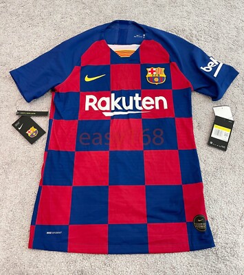 NWT Nike FC Barcelona FCB Rakuten Soccer Jersey AJ5257-456 Men's