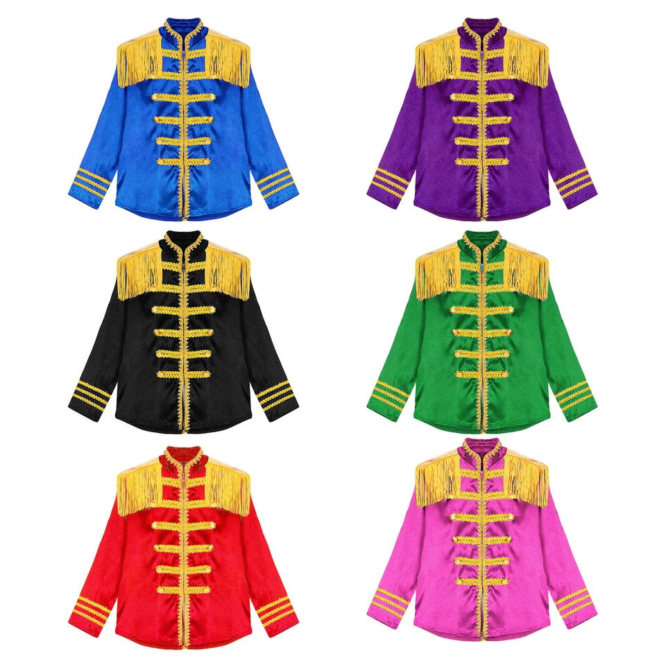 Camisa para niños Abrigo de músico Chaqueta de Halloween Juegos con disfraces Performance Disfraz de encaje dorado Foto 3 de 4