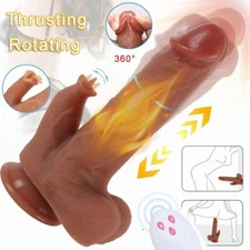 Realistic Thrusting Heating Dildo Vibrator G-Spot Massager Sex Toys for Women