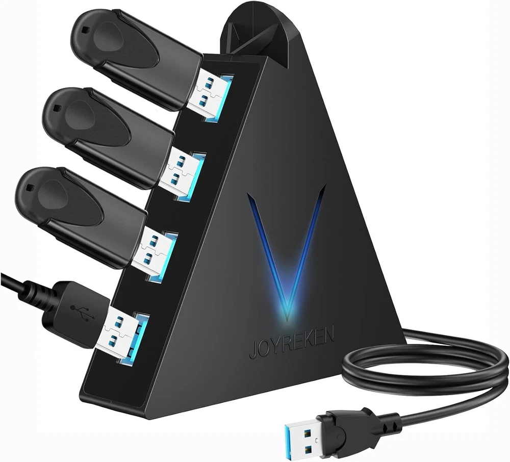 4-Port USB 3.0 Hub with 2 Ft Cable - Flyingvhub Vertical Data Hub