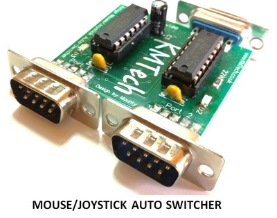 NEW IMPROVED VERSION Joystick / Mouse Auto Switcher KMTech Amiga Commodore