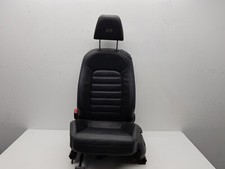 2016 VW SCIROCCO R MK3 2DR FRONT LEFT PASSENGER SIDE BLACK LEATHER INTERIOR SEAT