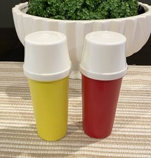 Vintage Tupperware Ketchup And Mustard Pump dispensers Complete 1329 Never used