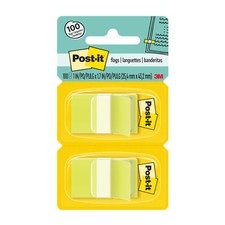 Post-it  Flags 680-BG2, 1 in. x 1.7 in. 2.54 cm x 4.31 cm BrightGreen, 2-pk