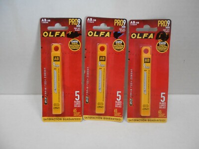 *15 PACK OLFA PRO 9MM SNAP OFF BLADES AB-5B 1115419 FREE SHIPPING 