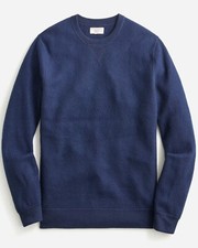 J. CREW Wallace  Barnes Mens Boiled Wool Crewneck Sweatshirt Sweater Blue - NWT