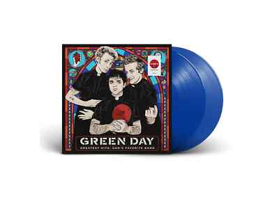 GREEN DAY GOD'S FAVORITE BAND GREATEST HITS VINYL LIMITED BLUE LP