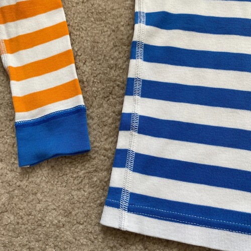 Hanna Andersson Striped PJ Top Kids Boys Girls Size US 6-7 JU - Picture 3 of 12