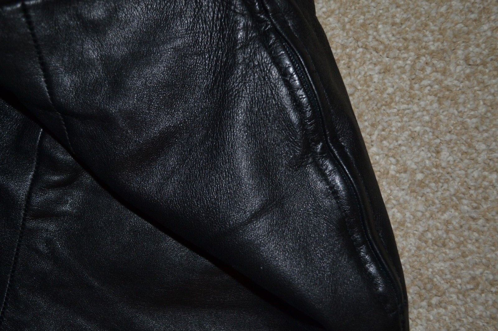 Womens VINTAGE Leather Black Cache Pants Size 2 C… - image 4