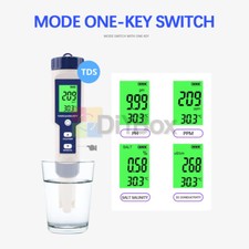TDS /EC/ PH /Salinity/Temperature Meter Digital Water Quality Analyzer Monitor