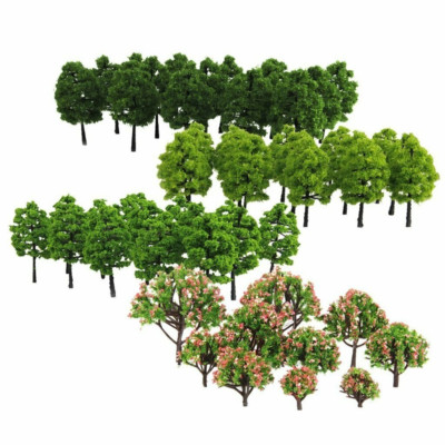 70pcs Mixed Model Trees Diorama Models Train Scenery Architecture Trees, 3-9cm