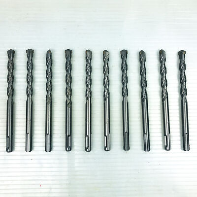 Hammer Drill Bits 7/16x6'' SDS Plus 10-pk 3.5'' LOC Carbide Tip Concrete Masonry